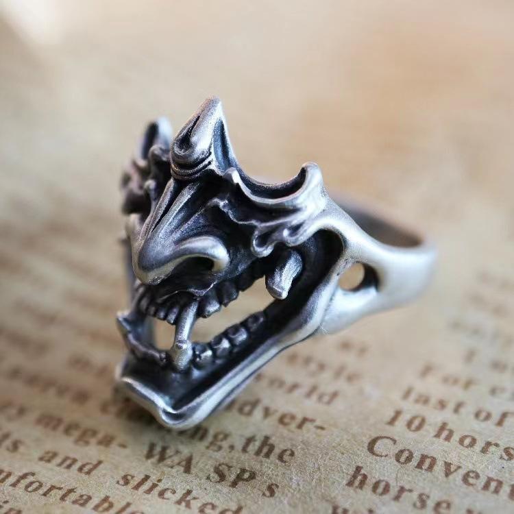 New Devil Ring Japanese Frosted Style Skull Ring
