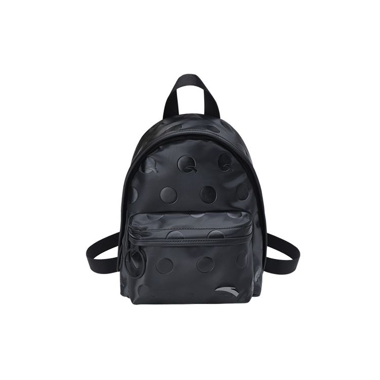 Anta Polka Dot Series Large Capacity PU Backpack Unisex Backpack Black 192138155-1 Black
