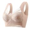 Women Brassiere Plus Size Seamless Lace Mesh Breathable Breast Support Wide Shoulder Strap Padded No Constraint Lady Bra Inner Wear Clothes
