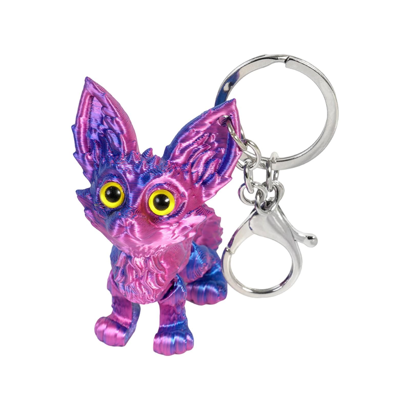 

3D Printed Cute Three-dimensional Keychain Schoolbag Small Pendant Gift Small Ornament One Size небо синє кольору