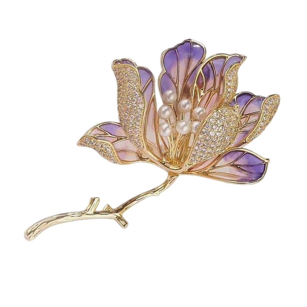 Graceful Alloy and Enamel Crabapple Brooch Pin for Women Fashionable Corsage Jewelry Accessory for Dresses and Bags