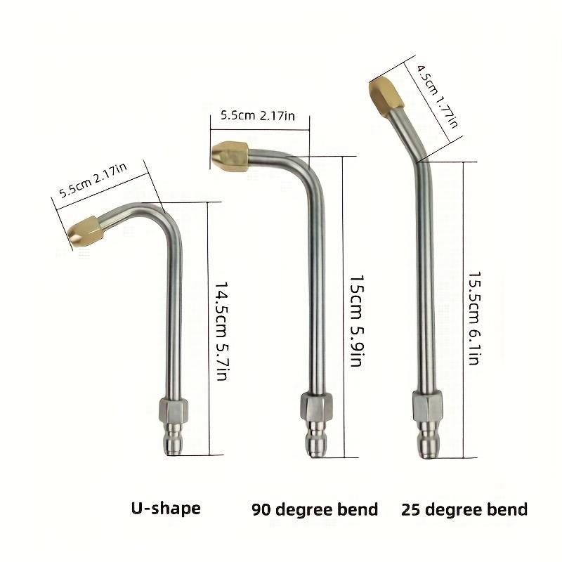 

1/4 Quick Connect Pressure Washer Extension Wand - Heavy Duty Metal 90°25° Adjustable Bend for Electric Washer