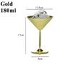 180ml Stainless Steel Wine Glass Cocktail Goblet Red Wine Martini Creative Metal Wine Glass Champagne Cup For Bar Restaurant