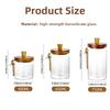 Glass Jar Grains Coffee Bean Tealeaf Storage Containers with Wood Spoon Lid Clear Spice Jar Bottle Kitchen Organizer