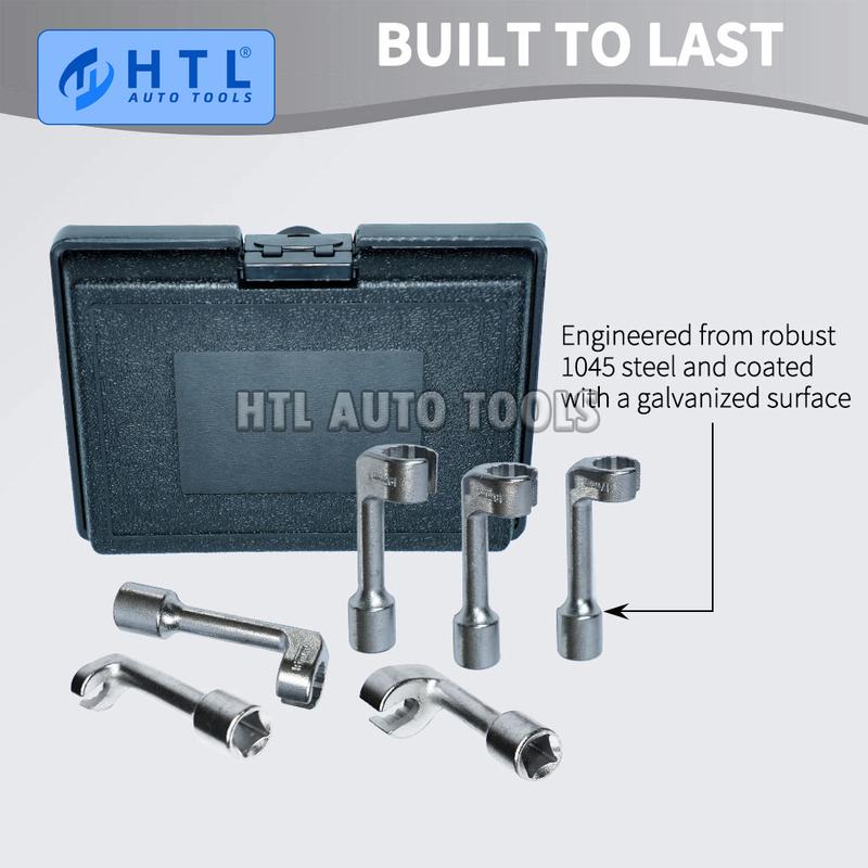 6pcs/set Diesel Fuel Injector Line Injection Socket Wrench Set Fuel Injection Pipe Socket Wrench for Car Repair