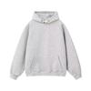 Men's Heavyweight Fleece-Lined Double-Button Hooded Sweatshirt - Solid Color Autumn/Winter Trendy Jacket
