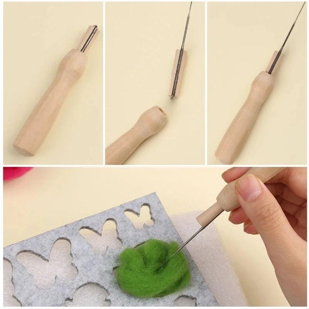34Pcs/Set Creative Felting Needles with Bottle Felting Starter Kit  Fabric Materials Accessories