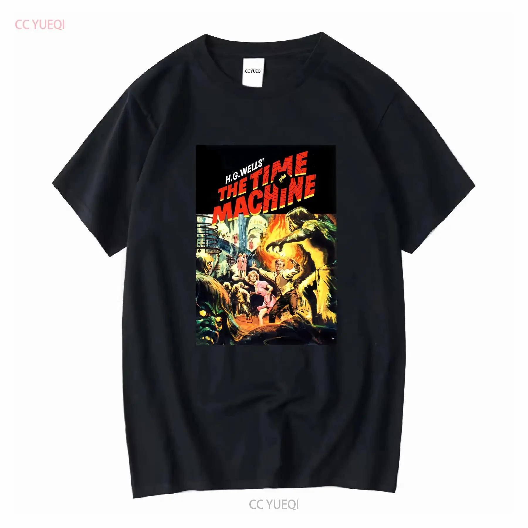NEW THE TIME MACHINE T SHIRT hg wells 1960 bluray dvd cover tee S M L or XL long short sleeves vintage Washed designer clothes S разноцветный
