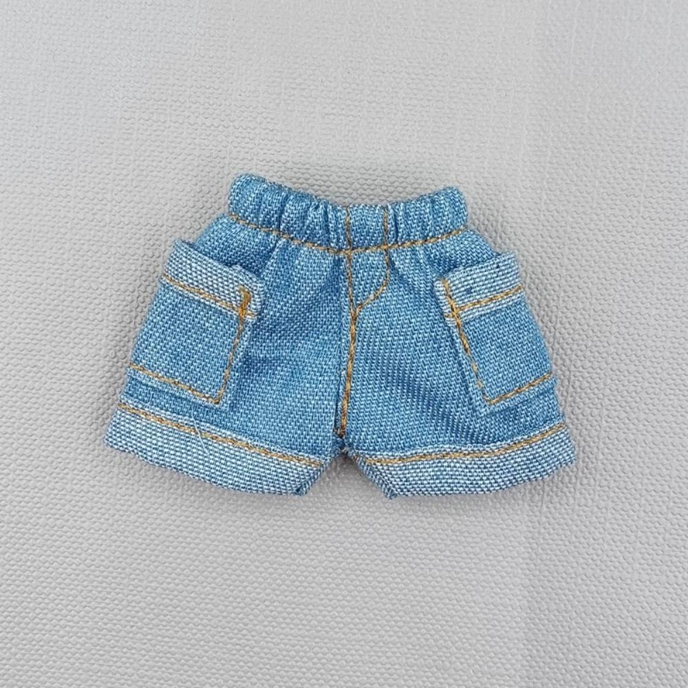 Handmade Jeans Shorts Outfits for 1/11 OB11 Doll/For 1/12 BJD Dolls Doll Accessories