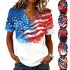 Shirts For Women Trendy V Neck T Shirts Casual Printed Blouse Tops For Women