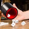 Dices Cup PU Leather Stable Sturdy Comfortable Hand Feeling Dices Shake Container Cup Professional For Table Board Game
