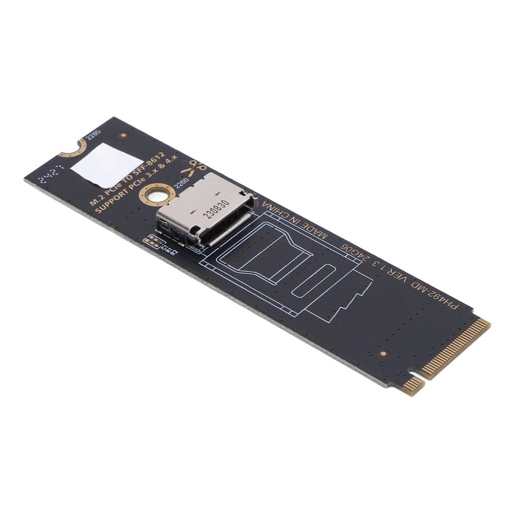 PCIE 3.0 M.2 Mkey to Oculink SFF-8611 SFF-8612 Host Adapter Card for PCIe NVMe SSD PH492-MD