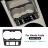 Soft Carbon Fiber Sticker For Skoda Fabia 2 MK2 5J 2007 2008 2009 2010 2011 2012 2013 2014 Car Water Cup Seat Heating Button