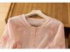 Spring/Summer Retro Chinese Cotton Linen Embroidered Women's Frog Button Cardigan