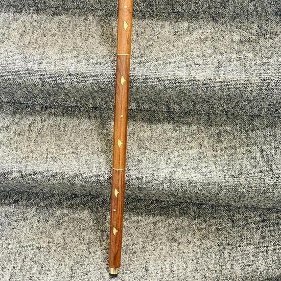 Brass Handle Sticks Fox Collectible Wooden Walking Stick Cane
