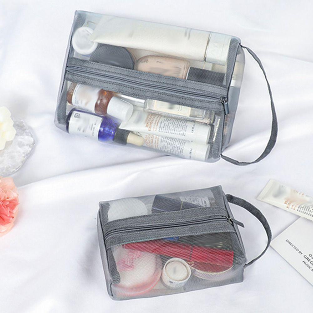 Geantă Student Geantă Papetărie Geantă de Mână la Modă Geantă de Depozitare din Plasă Coreeană Geantă de Depozitare pentru Îngrijirea Pielii Geantă Cosmetică pentru Femei Fermoar Geantă de Machiaj