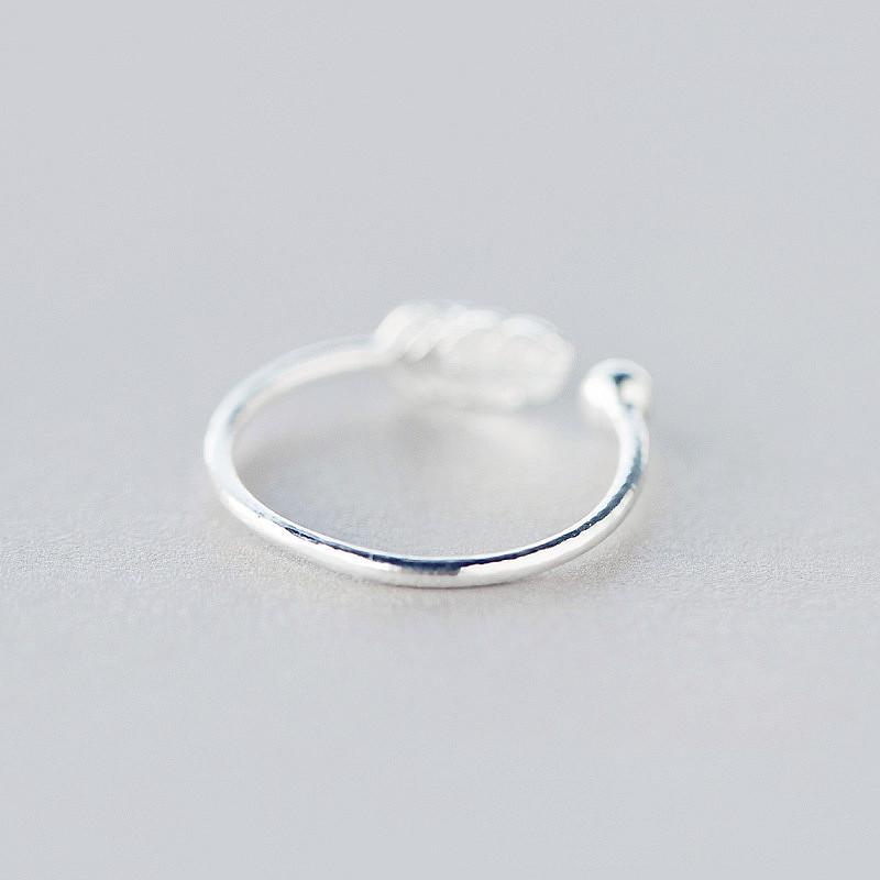 Xiaomi Authentic 925 Sterling Silver Cute Feather Personality Adjustable Ring Fine Jewelry For Women Party Elegant Accessories