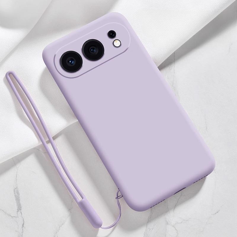 Liquid Silicone Lanyard Ring Holder Case For Huawei Honor 500 Pro Lens Camera Protective Phone Cover For Honor 500 Pro For Honor 500 фиолетовый