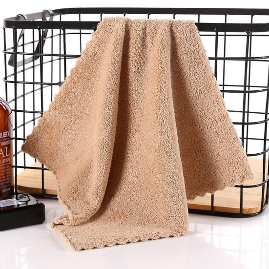 2ks Jednobarevné jednobarevné ručníky z korálového rouna s pohlcováním vody pro novorozence