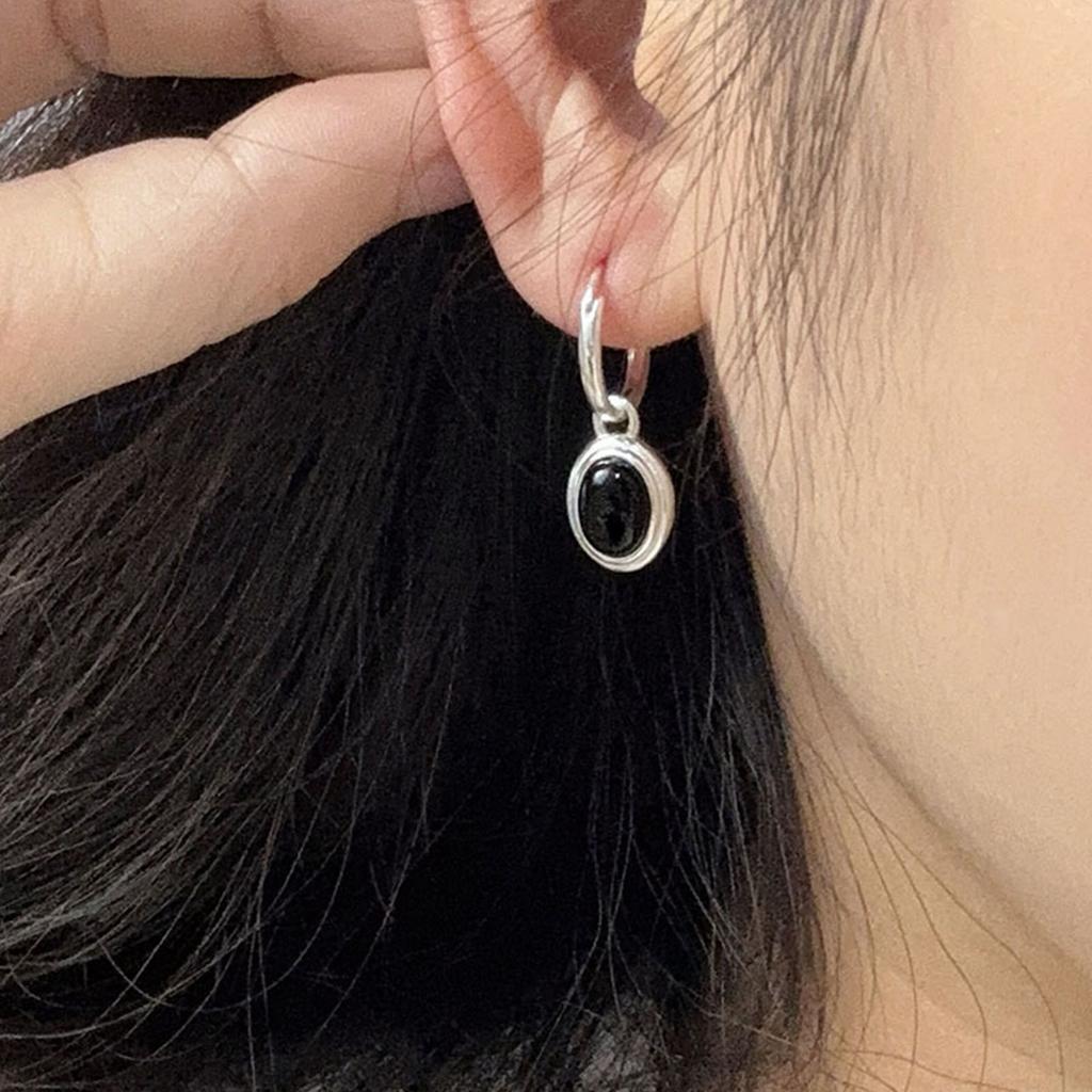 Copper Vintage Gold Round Earrings For Women Black Ball Earring Jewelry Prevent Allergy Party Accessories Gift