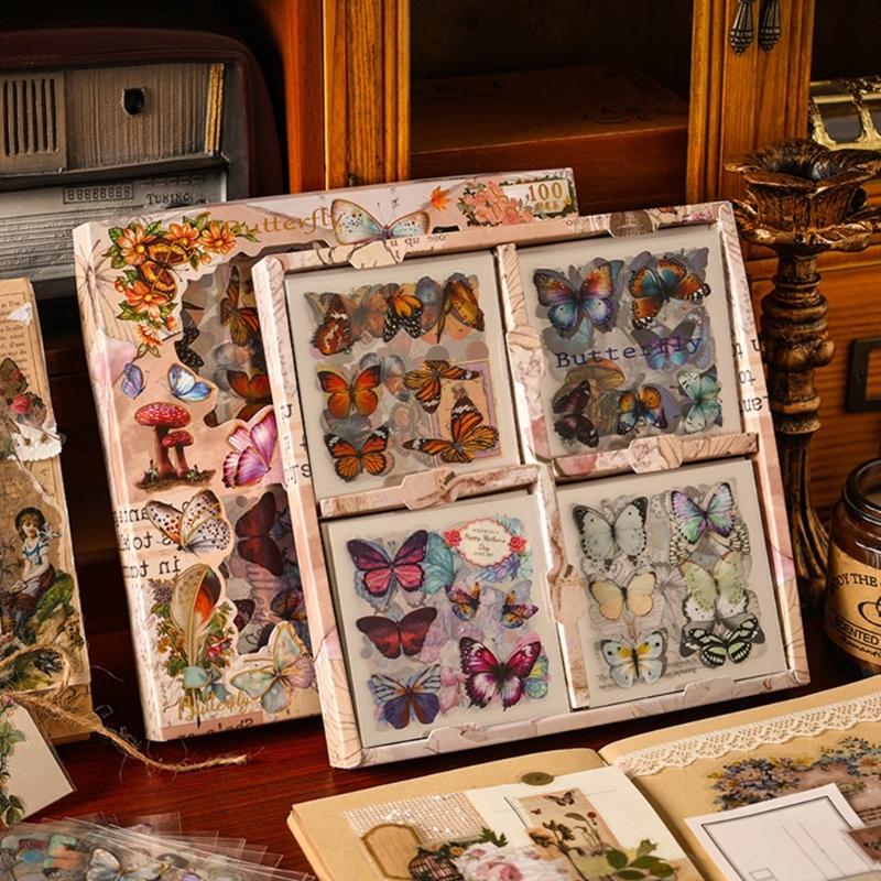 100 Stück/Set Selbstklebende Aufkleber Cartoon-Aufkleber PVC-Aufkleber Hübsche Aufkleber Ästhetische Aufkleber für Scrapbooking