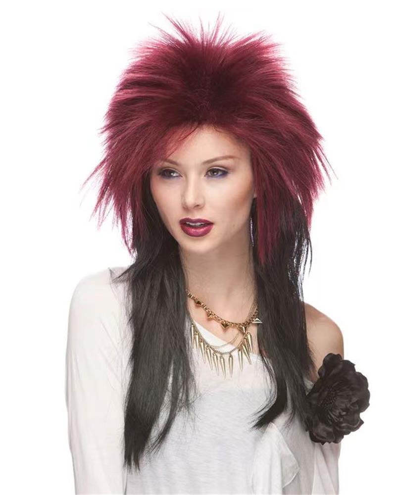New Kill Matt Style Long Straight Hair Synthetic Wig Chemical Fiber Fluffy Punk Rock Halloween Party Wig