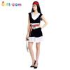 Halloween adult female retro blue skirt pirate character parody party sexy pirate costume