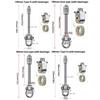 Heavy Duty Swing Hook Stainless Steel Easy Installation Yoga Hammock Hook Threaded Shaft Durable Hammock Hook Porch