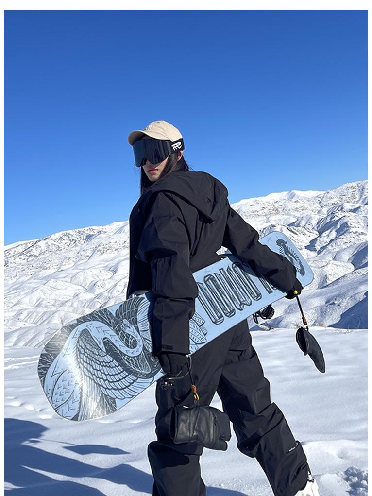 Windproof Warm Ski Suit Set: Women's Loose & Men's Plus Size Two-Piece