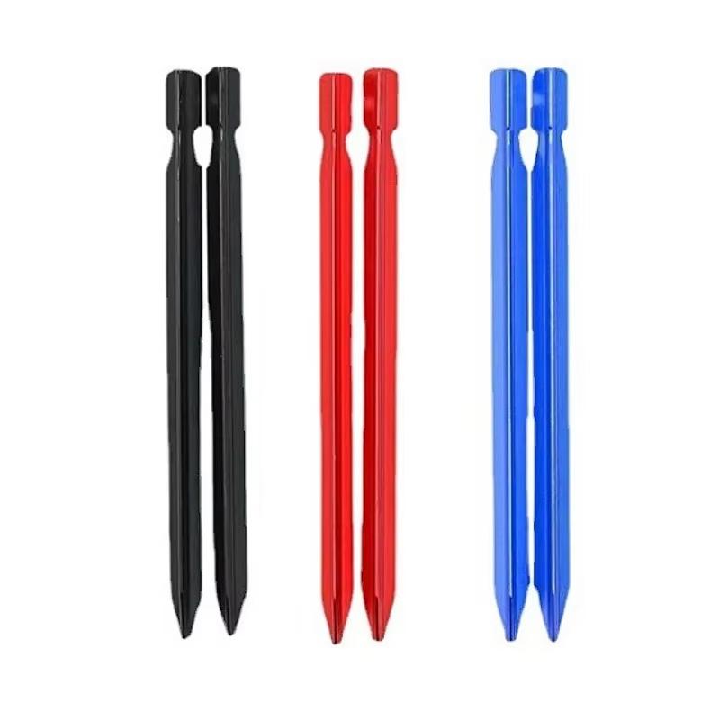 10pcs 18cm Aluminum Alloy Tent Pegs Canopy Stakes Ground Nails With Cord For Outdoor Camping Backpacking Hiking Garden Gear