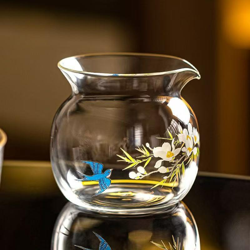 230ml Heat Resistant Glass Fair Cup Janpanese Home Tea Pitcher Divide Tea Cha Hai Dispenser Justice Cup Fair Mug Tea Ceremony