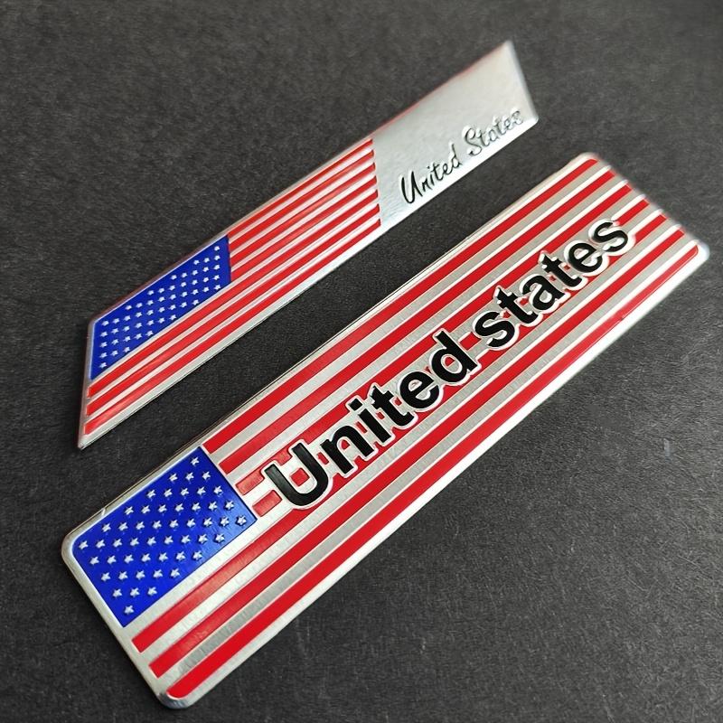 1 Stück Amerikanische Flagge Vereinigte Staaten Logo Aluminiumlegierung Autoaufkleber Motorrad Metall Autoaufkleber Karosserie Dekorationsaufkleber