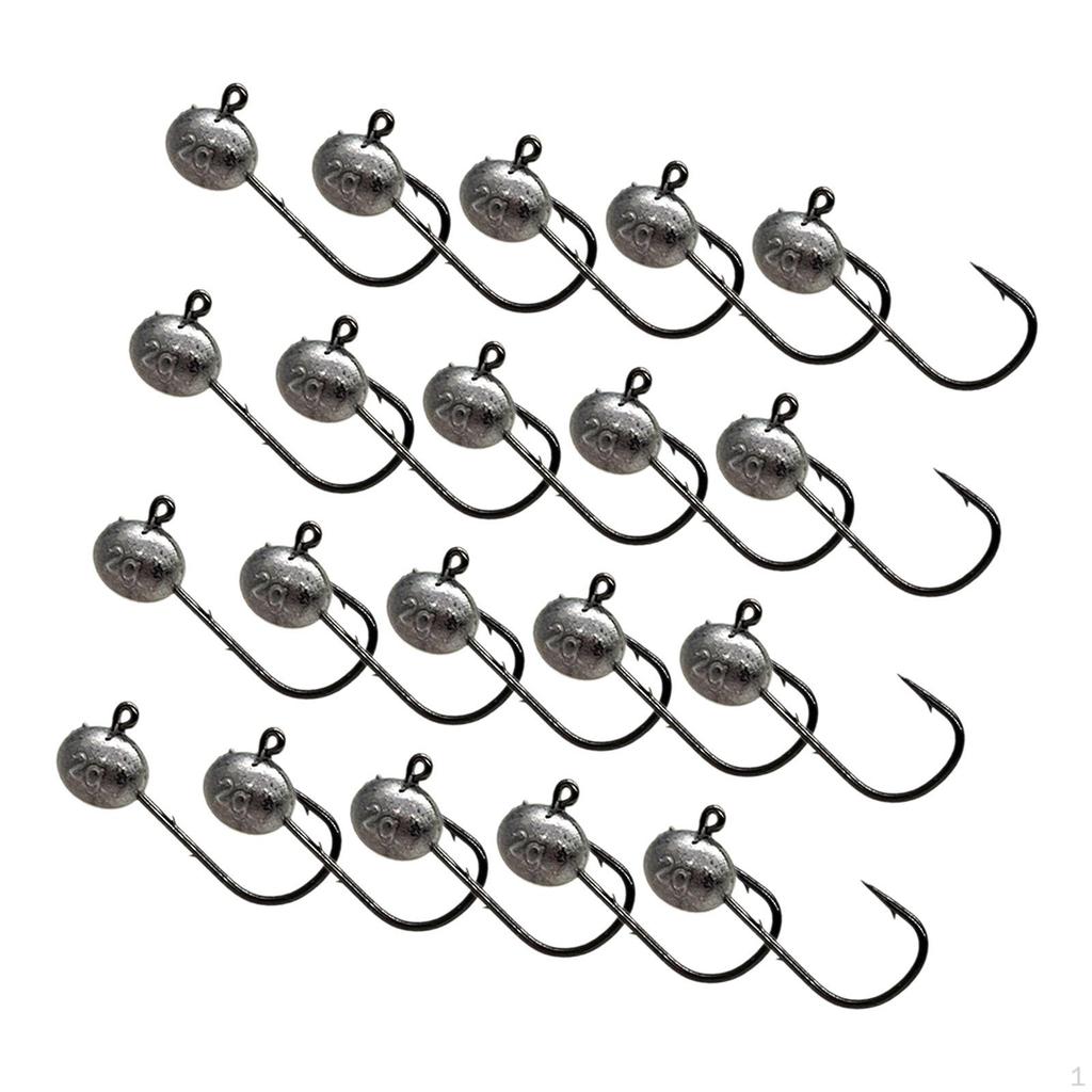 20 Pieces Egg Fishing Hooks Baits Attachments Practical High Carbon Steel Portable Equipment