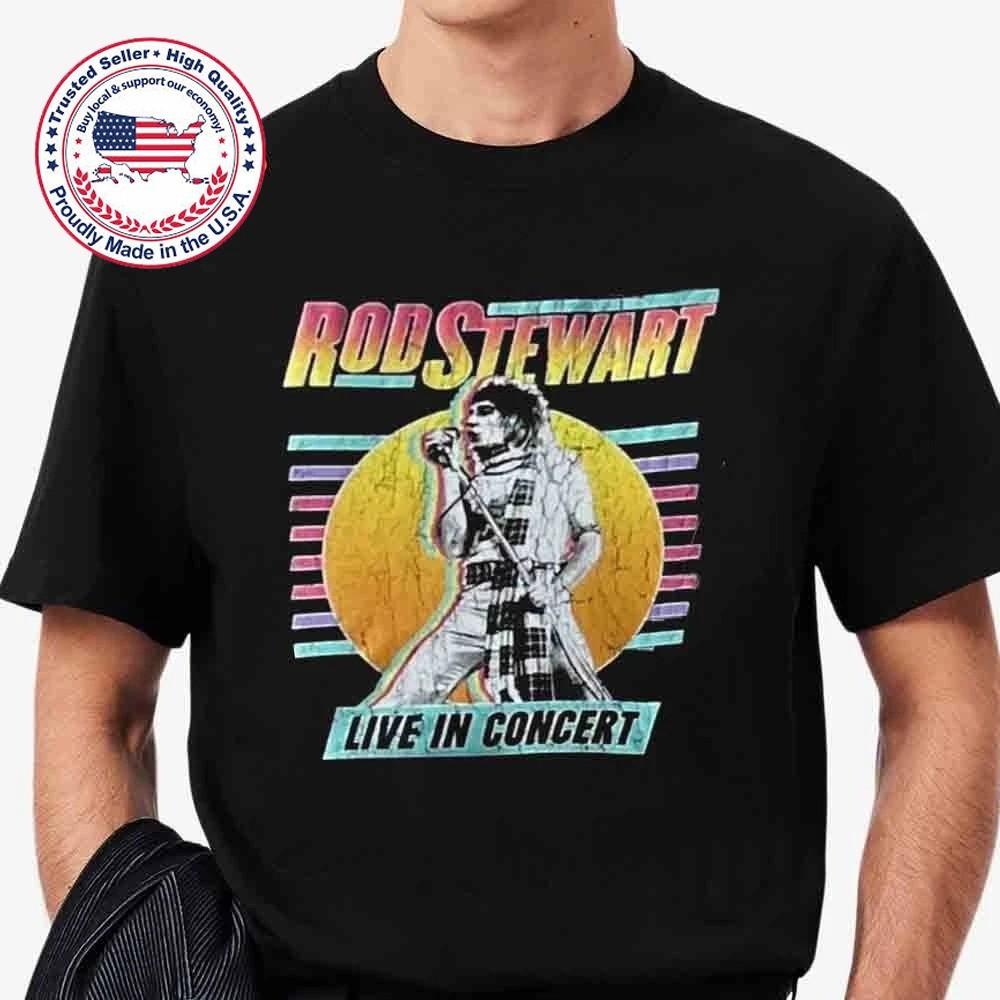 NEW!! Rod Stewart Glastonbury 2025 Live In Concert Unisex T-Shirt XL