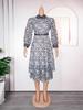 New Women's European and American Fashion Polo Collar Dress with Prints