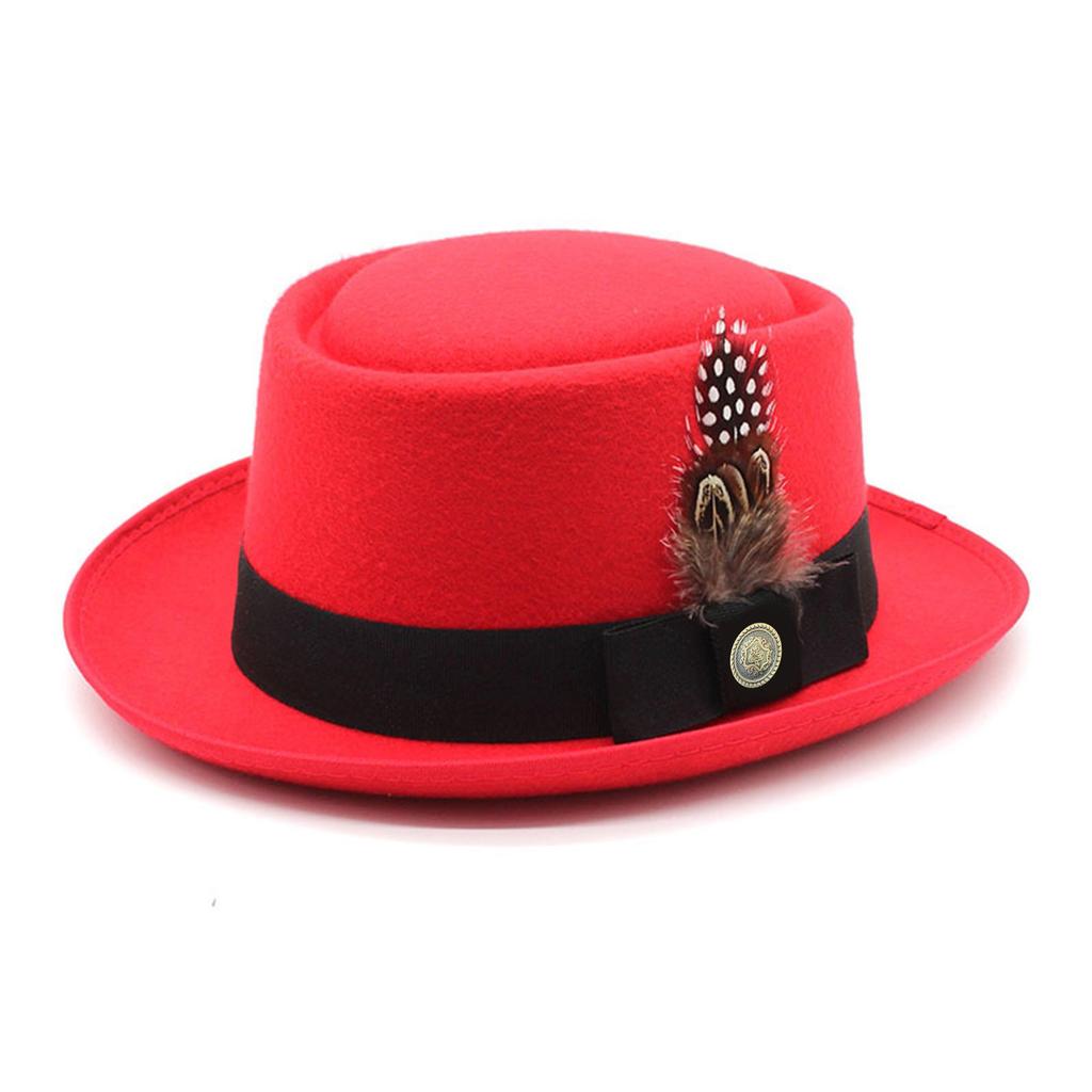 Fashionable Versatile Spring And  Felts Top Hat, British  Street Dance Jazz Hat
