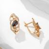 New  Rose Gold Color Earrings For Women Delicate Water Drop Cut Colorful Natural Zircon Accessories Daily Fine Jewelry