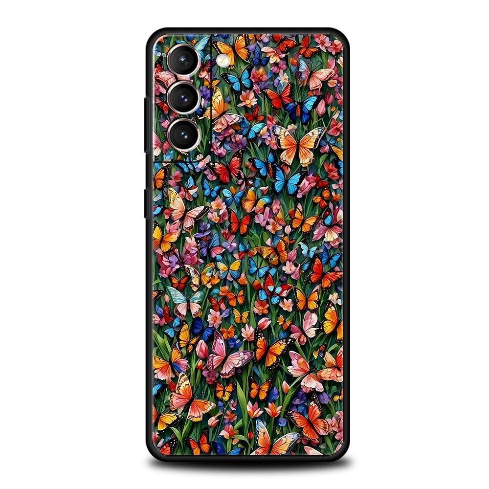 Butterfly Design Phone Case Cover for Samsung Galaxy S26 S25 S24 S23 S22 S20 S21 FE Ultra S25 Edge Plus 5G Soft TPU Shell Fundas