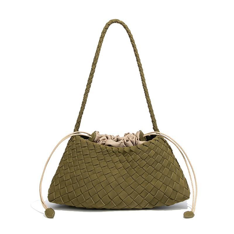 Women s High-end Bag All-matching Retro Suede Knitted Underarm Matte Material Shoulder