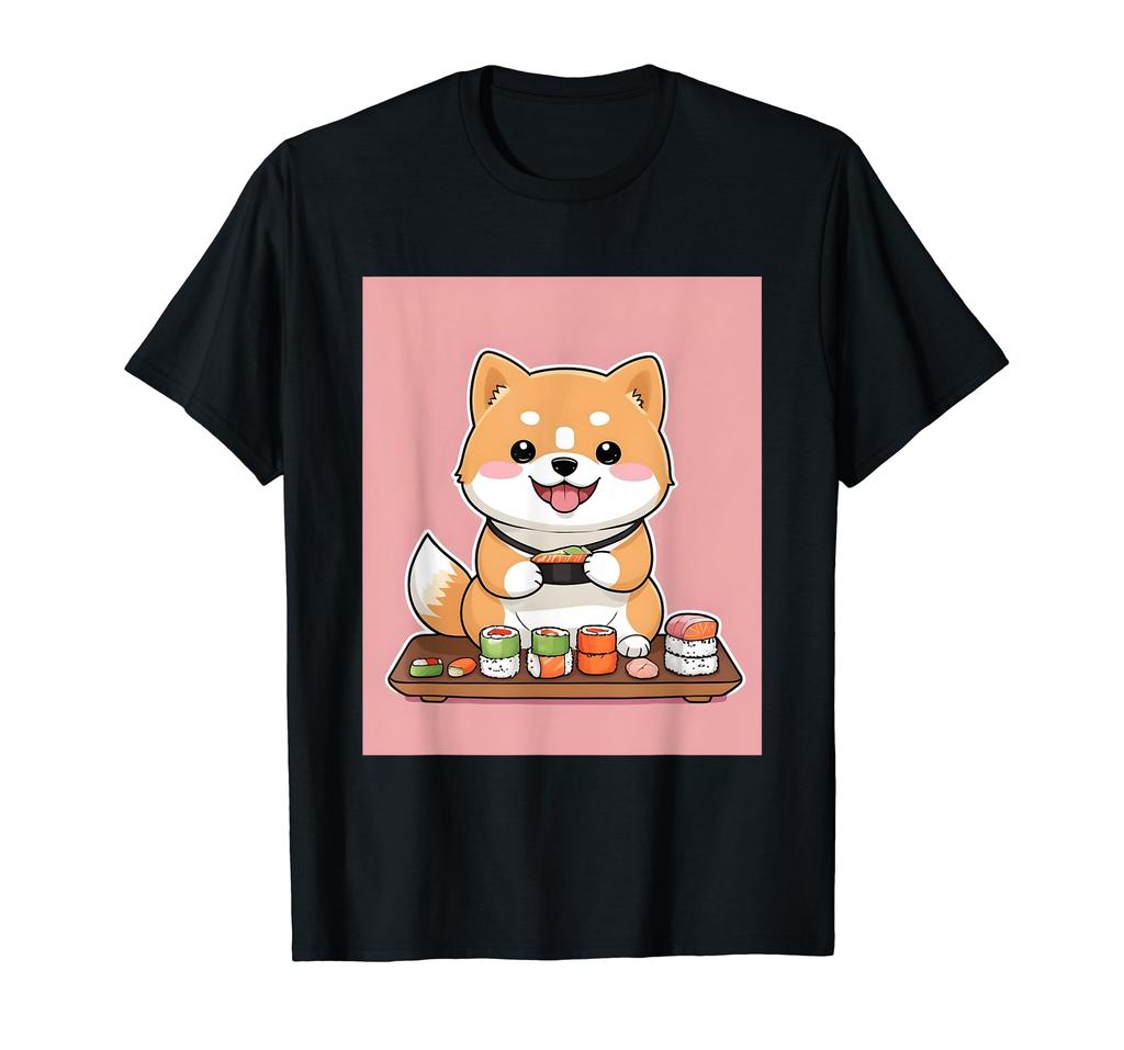 Shiba Print Kawaii, Dog, Inu, Sushi, Cute, Japanese, T-Shirt