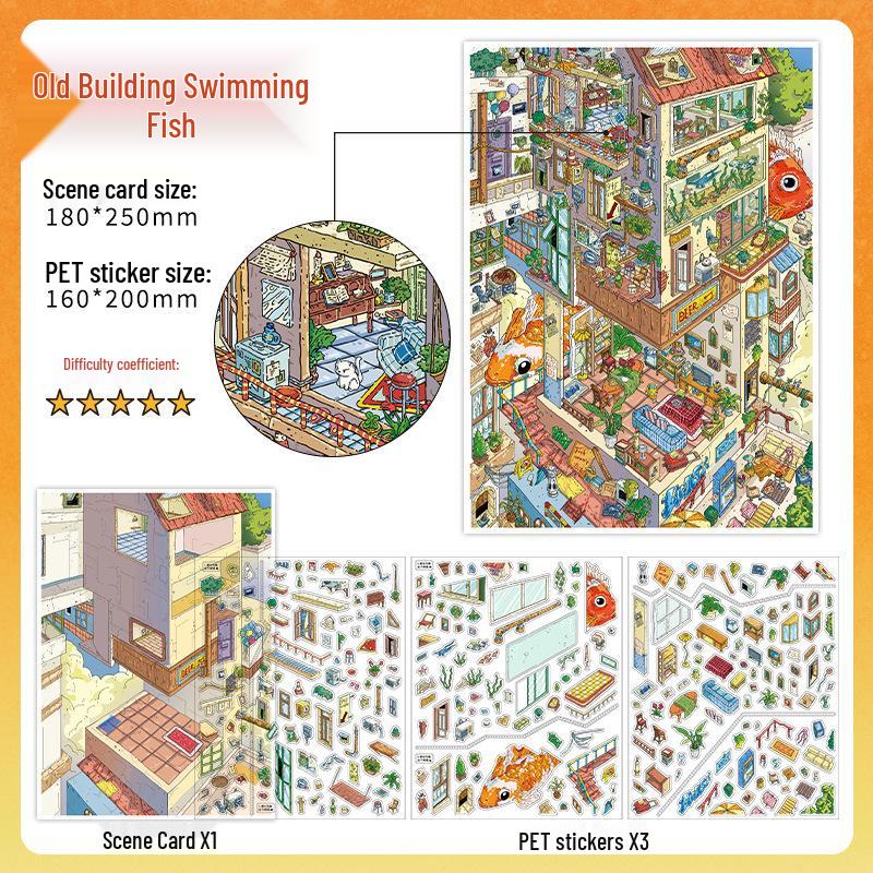 Infeel.Me 20th Edition 2.5D Large Scenery DIY House Stickers