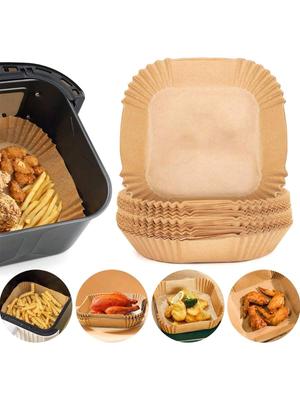 100 Sheets Of Air Fryer Paper Lining Air Fryer Disposable Paper Lining Oil-Proof And Waterproof Air Fryer Paper Basket Bowl Lining 6 Inches
