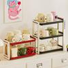 Cream Style Cup Storage Rack Plastic Cosmetic Storage Shelf Water Bottle Holder  Desktop