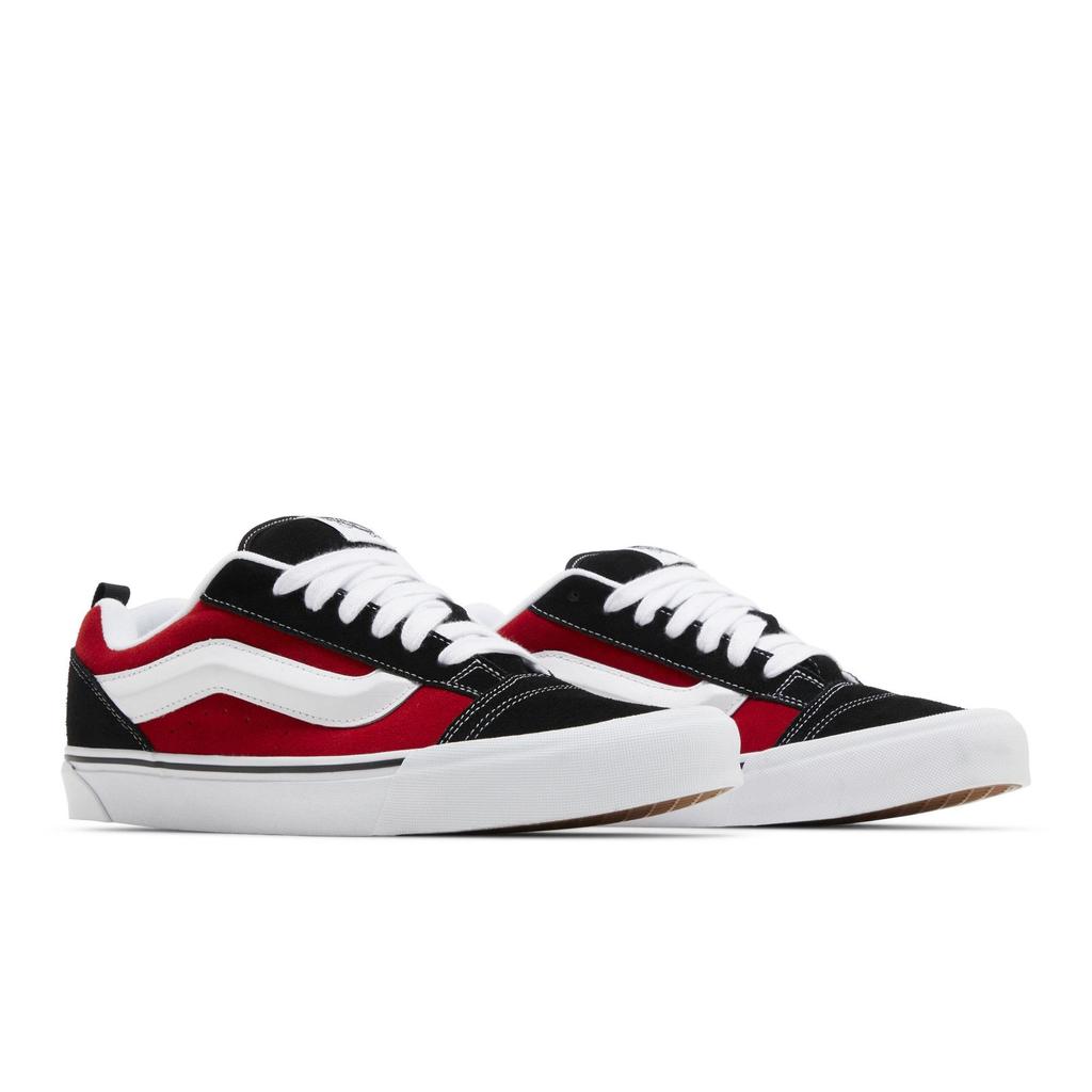 Vans Men's Knu-Skool 'Black Red' (Unisex) Red / True White Skate Shoes VN0009QC6RT