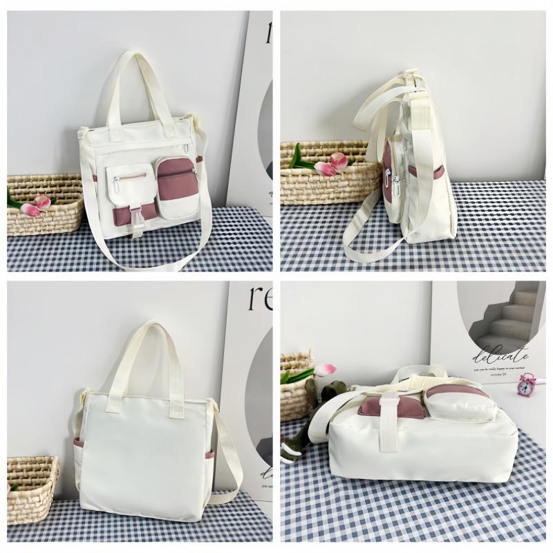 Multi Functional Large Capacity Tote Bag, Durable Nylon Multiple Pockets, Can Be Carried By Hand, Shoulder or Crossbody