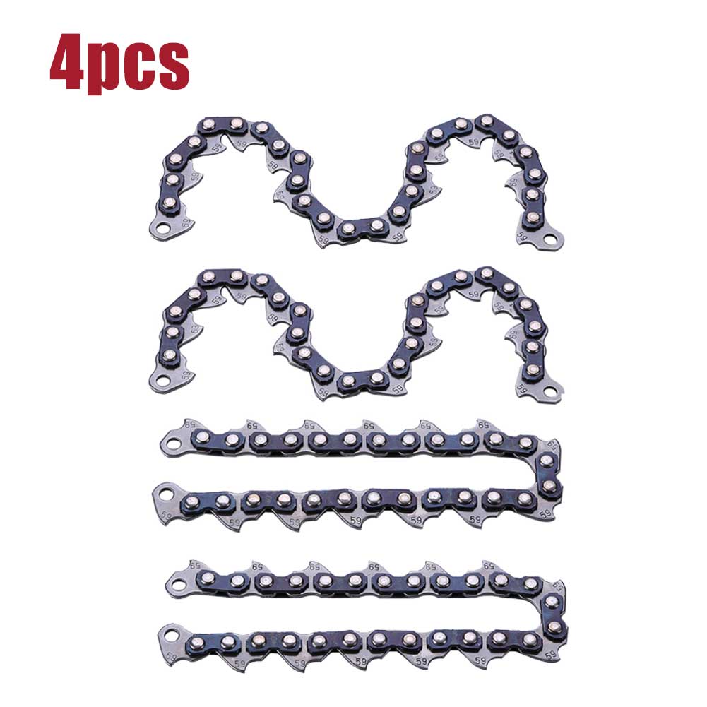 2pcs Chain Type Chain Blade Wood Cutting Chainsaw Woodworking Accessories Grass Trimmer Head Chain Grass Cutter Desbrozadora