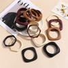 Fashion Fun Women Personality Elegant Natural Wood Square DIY Bracelet Jewelry Layering Ladies Vintage Geometric Layering Bangle