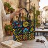  Bohemian Printed Tote Bag Large Capacity Casual Shoulder Bag for Daily Use