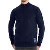 Men's Winter Solid Color Stand Collar Half Zipper Slim Fit Knit Long Sleeve Top