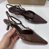 Mode Lackleder Markendesigner Damen High Heels Sandalen Elegant Spitz T-Riemen 2025 Sommer Partykleid Büro Dame Schuhe
